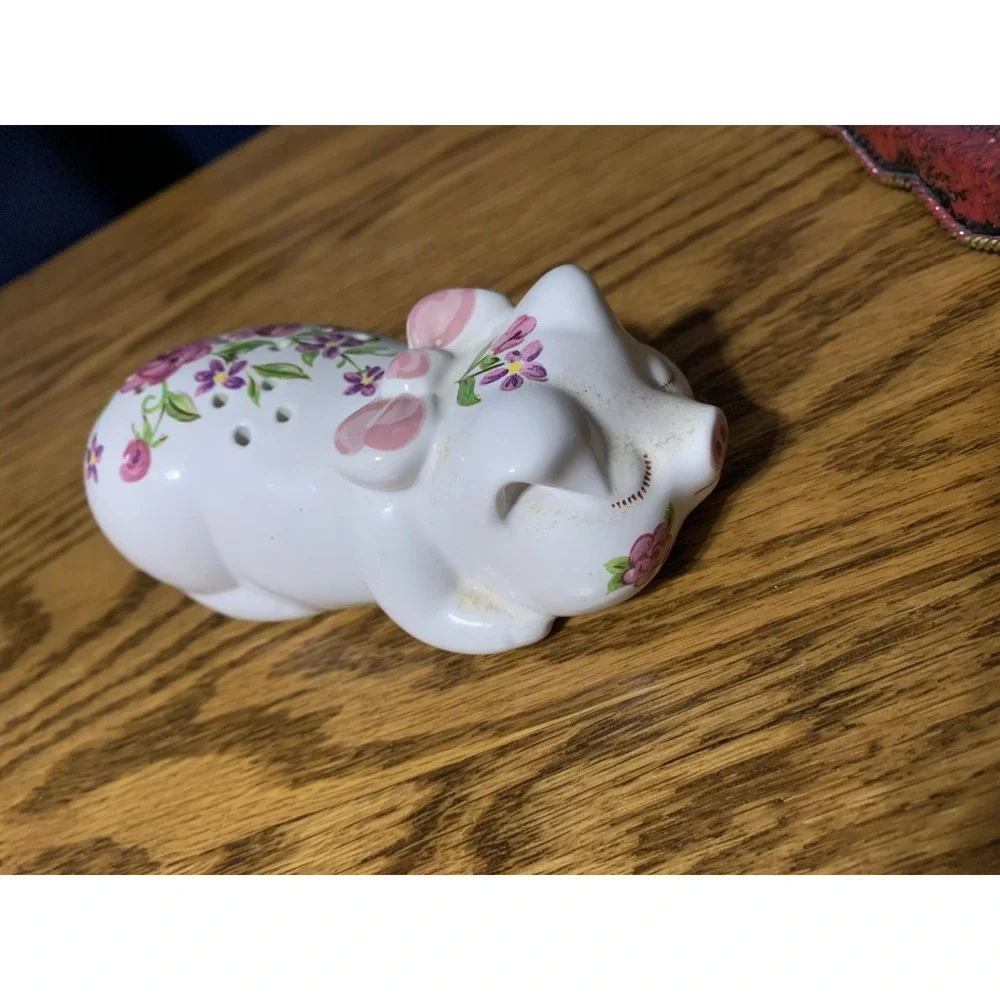 Vintage AVON Porcelain Napping Piggy Pomander
